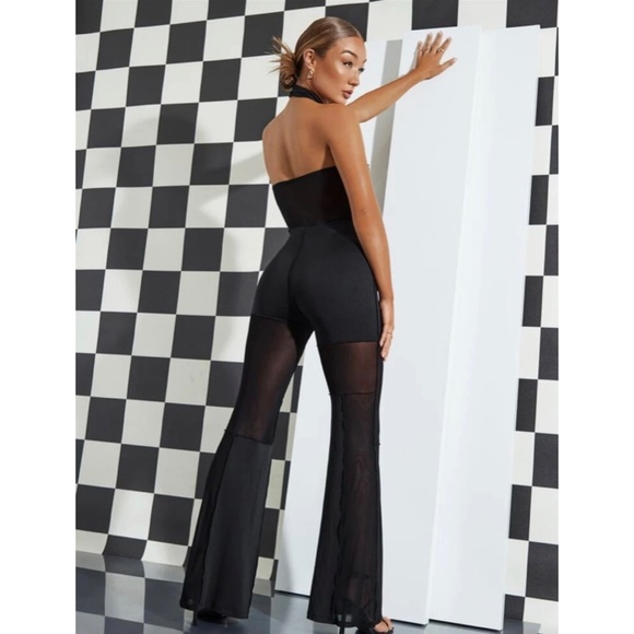 Black cut out sheer romper - Picture 3 of 10